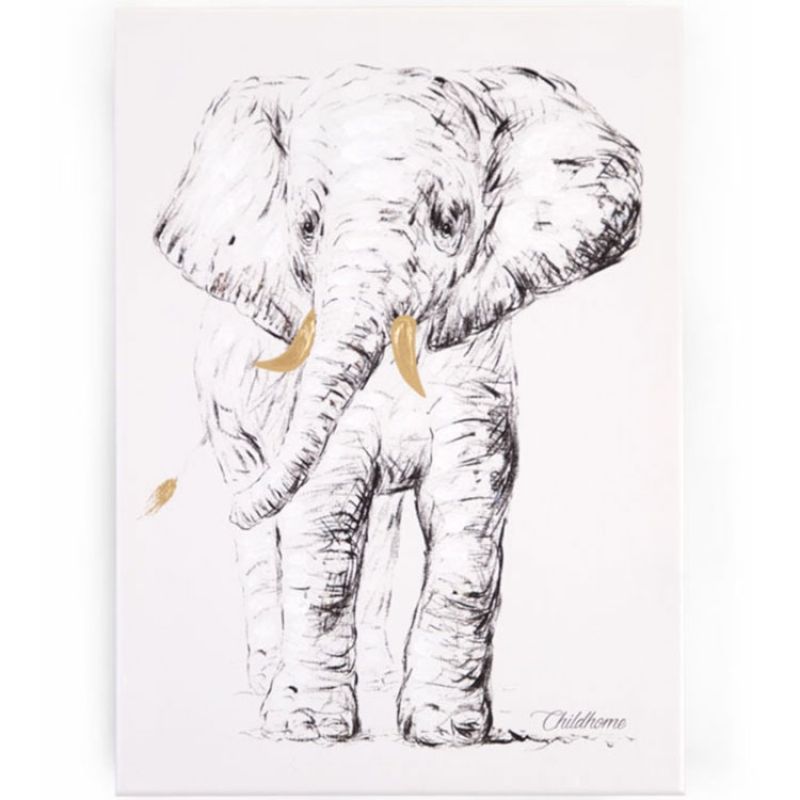 Tableau éléphant (30 x 40 cm) Childhome Produit 1