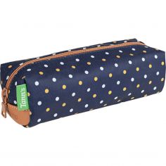 Trousse simple Les Fantaisies Faustine bleu-moutarde - Tann's