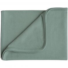 Couverture bébé côtelée Roman Green (90 x 90 cm) - Mushie