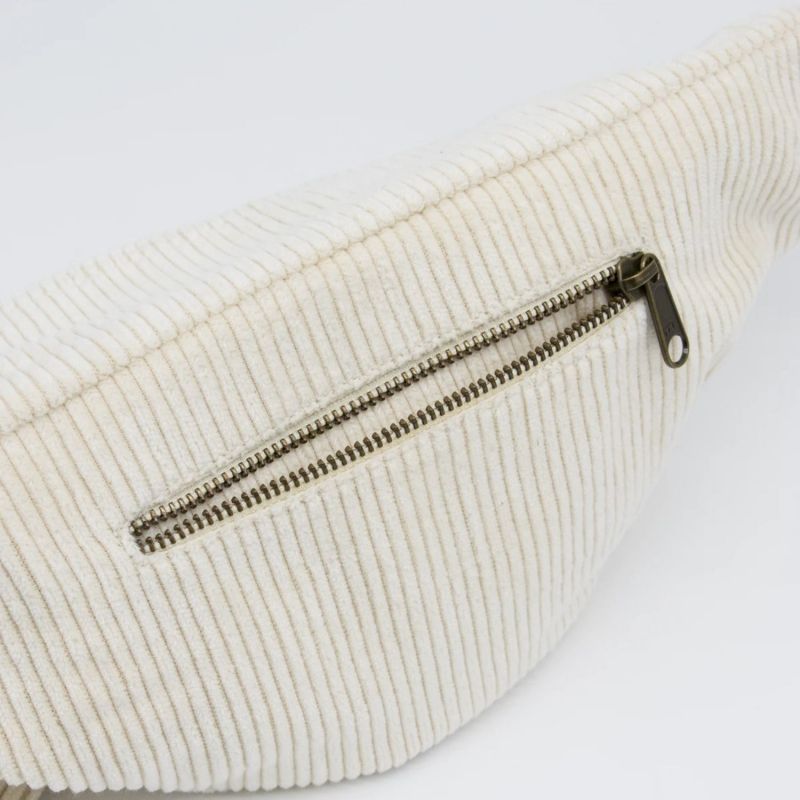 Sac banane Sasha L Velours Beige Hindbag Produit 8