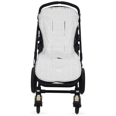 Assise pour poussette Little Bloom Fleurs Gris