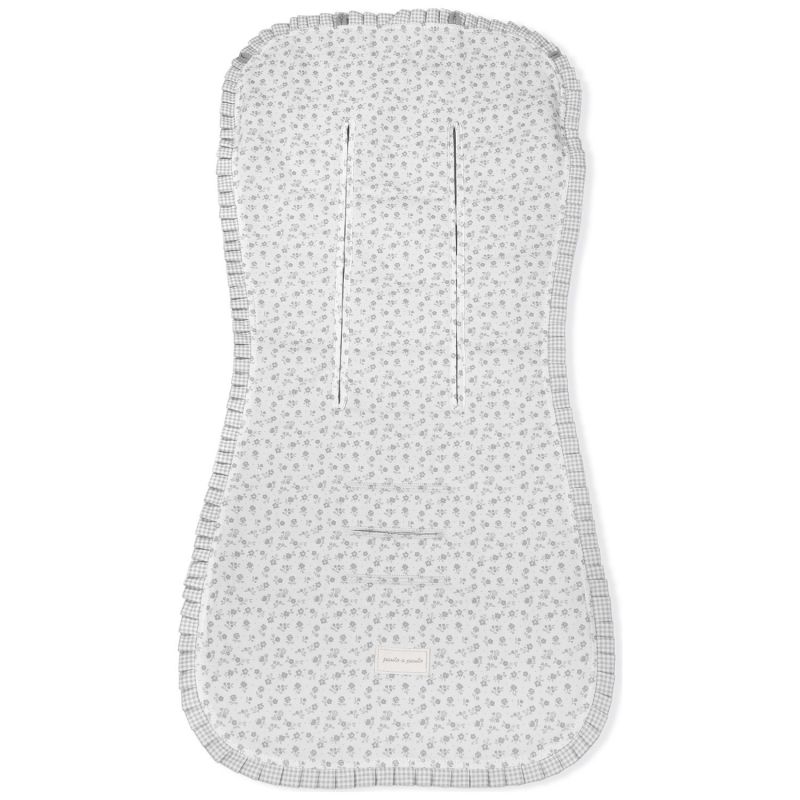 Assise pour poussette Little Bloom Fleurs Gris Pasito a pasito Produit 5