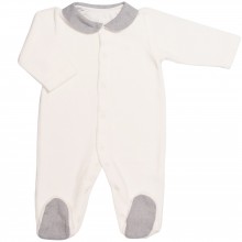 Pyjama chaud Sirène Grey (3 mois : 62 cm)  par Les Rêves d'Anaïs