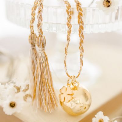 Bola de grossesse Gri-Gri Trèfle cordon (or jaune 18 carats)