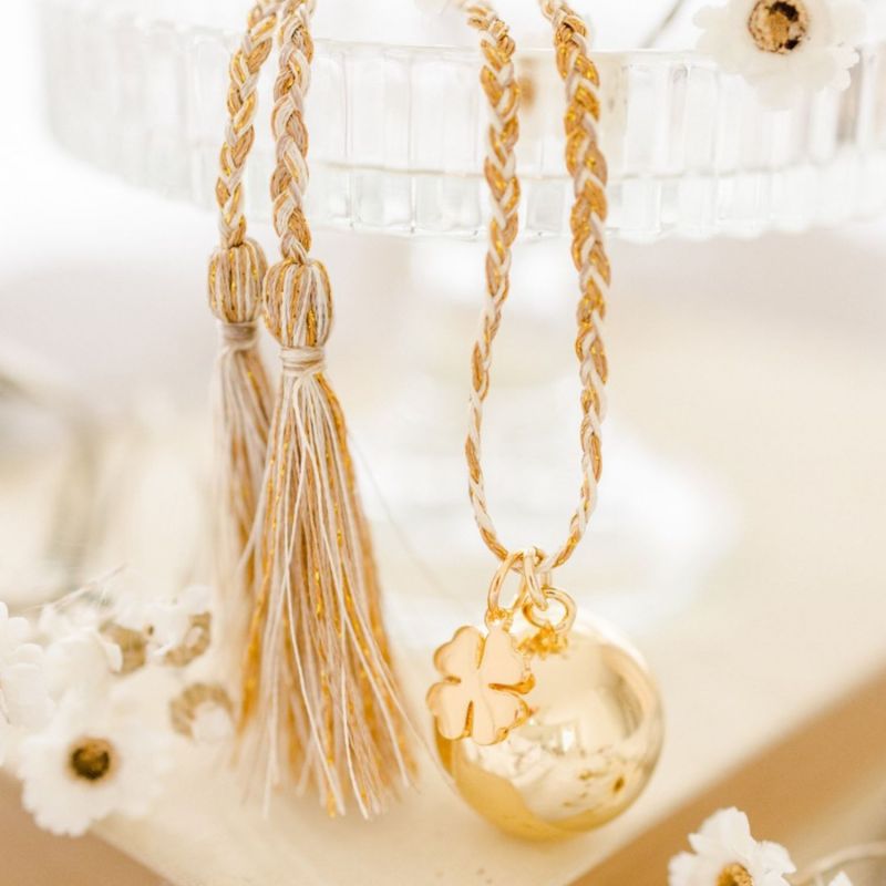 Bola de grossesse Gri-Gri Trèfle cordon (or jaune 18 carats) Pleine Lune Produit 1