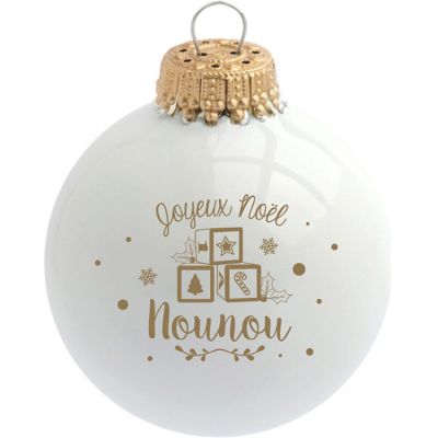 Boule De Noel Joyeux Noel Nounou Baubels