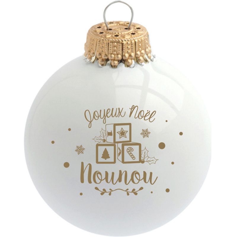 Boule de Noël Joyeux Noël Nounou Baubels Produit 1 grande taille