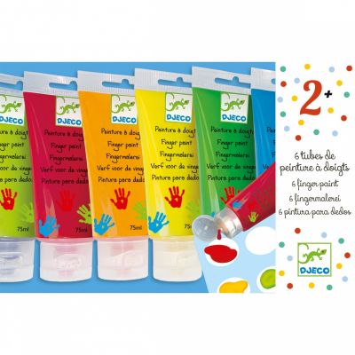 Tubes de peinture à doigts (6 tubes) Djeco