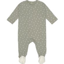 Pyjama léger en coton bio Cozy Colors Wear petits traits olive (3-6 mois)  par Lässig 