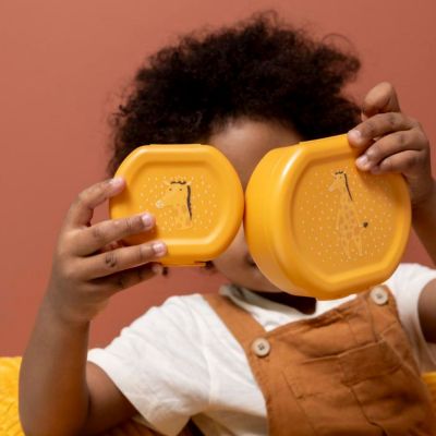 Lot de 2 boîtes à goûter à clip Mr. Giraffe