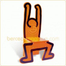 Chaise orange Keith Haring  par Vilac