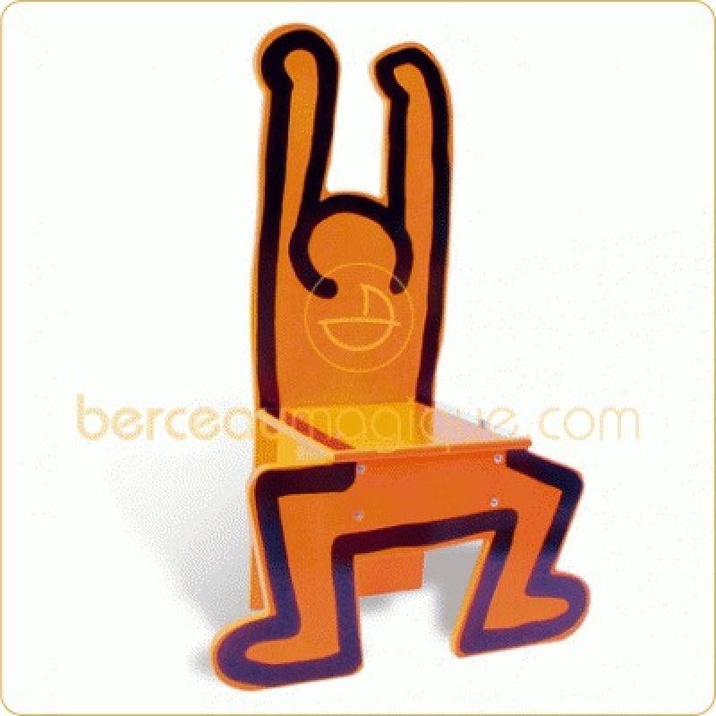 Chaise orange Keith Haring Vilac