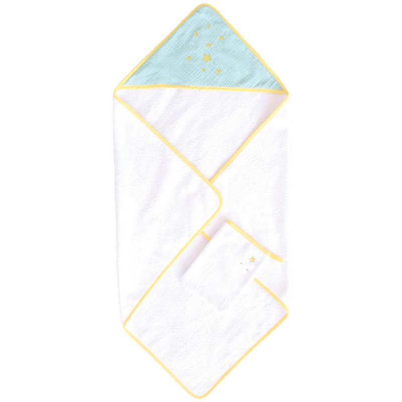 Cape de bain + gant Demi Lune (75 x 75 cm) Domiva