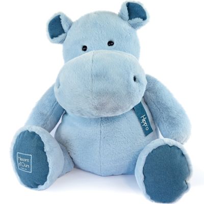 Peluche géante Hippo bleu jean (85 cm)
