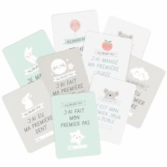 Les Cartes Etapes De Bebe Cadeau De Naissance Berceau Magique