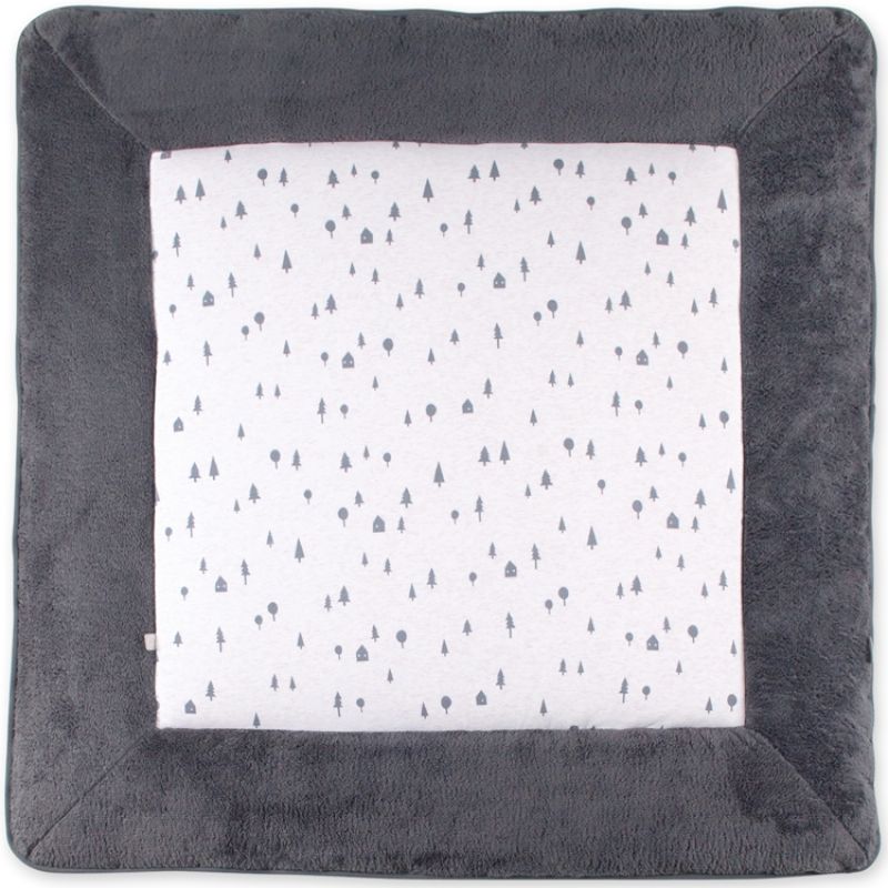 Tapis de parc sapins Svenn blanc et gris (100 x 100 cm) Bemini
