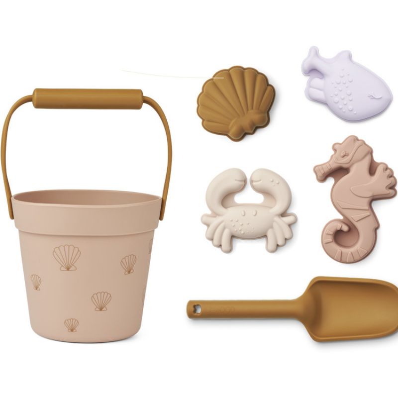 Lot de jouets de plage Dante Seashell pale tuscany (6 pièces) Liewood