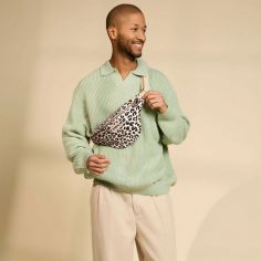 Sac banane Olivia Léopard Ecru