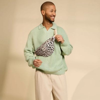 Sac banane Olivia Léopard Ecru