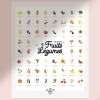 Affiche Mes premiers fruits et légumes (40 x 50 cm) - Les Petites Dates
