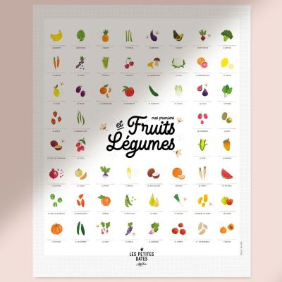 Affiche Mes premiers fruits et légumes (40 x 50 cm)