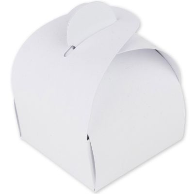 Lot de 10 boîtes à dragées arrondies blanches