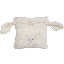 Coussin carré en laine Pink Nose Sheep (35 x 35 cm)  par Lorena Canals