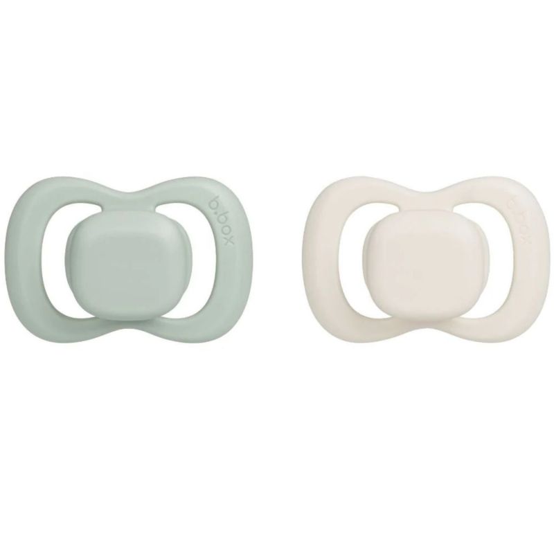 Lot de 2 sucettes symétriques en silicone Sage-Vanilla (6 mois et +) B.Box Produit 1