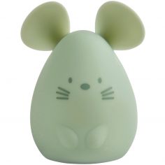 Veilleuse en silicone souris verte (12 cm) - Nattou