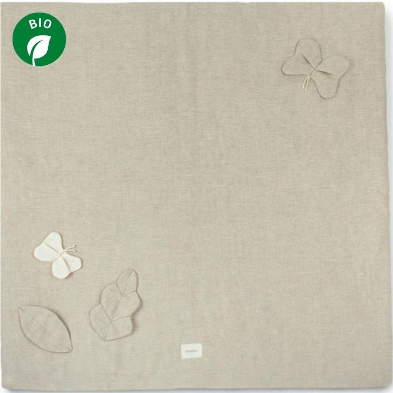 Tapis de jeu Lin français greige (98 x 98 cm) Nobodinoz Produit 1