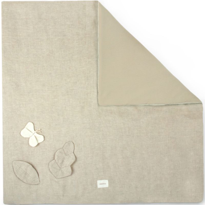 Tapis de jeu Lin français greige (98 x 98 cm) Nobodinoz Produit 3