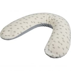 Coussin de maternité Jersey cœurs-gris - Candide