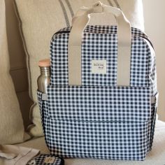 Sac à dos à langer I Love Vichy Noir