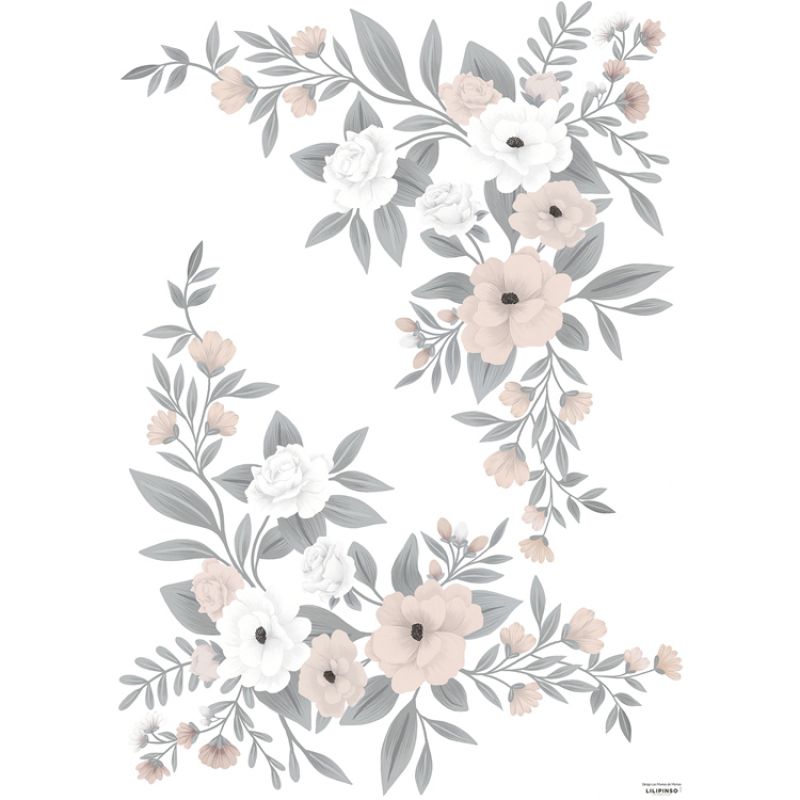 Planche de stickers Ornement de fleurs Grace Lilipinso