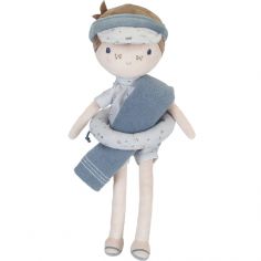 Poupée souple bébé Plage Jim bleu (28 cm) - Little Dutch