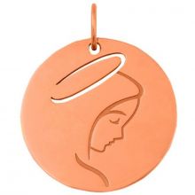 Médaille Vierge de profil (or rose 18 carats)  par Maison La Couronne