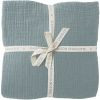 Drap housse gaze de coton uni vert (60 x 120 cm) - Maison Charlotte