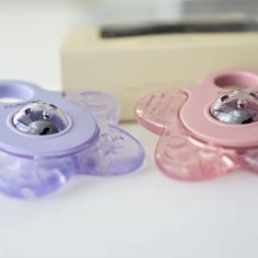 Lot de 2 anneaux de dentition étoile rose