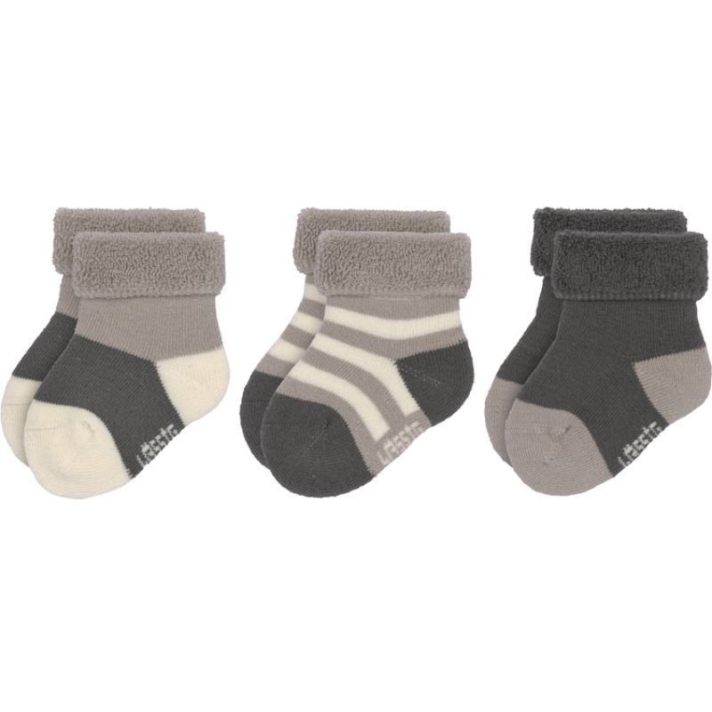 Lot de 3 paires de chaussettes anthracite-taupe (0-4 mois) Lässig