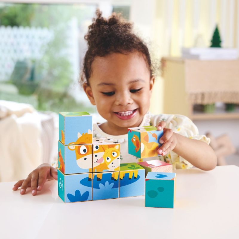Puzzle cube animaux de la ferme Hape Ambiance 2