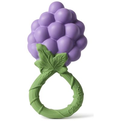Hochet anneau de dentition 2 en 1 grappe de raisin