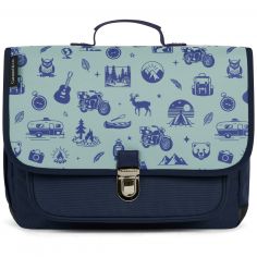 Cartable A4 primaire Blue Wild Trip (38 cm) - Caramel & Cie