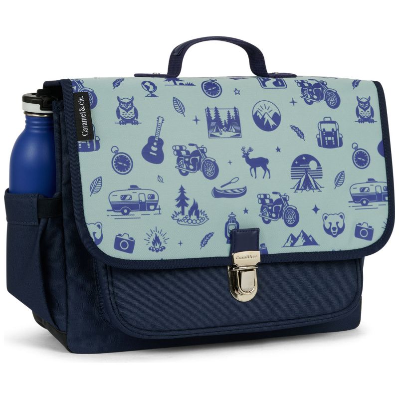 Cartable A4 primaire Blue Wild Trip Caramel & Cie Produit 3