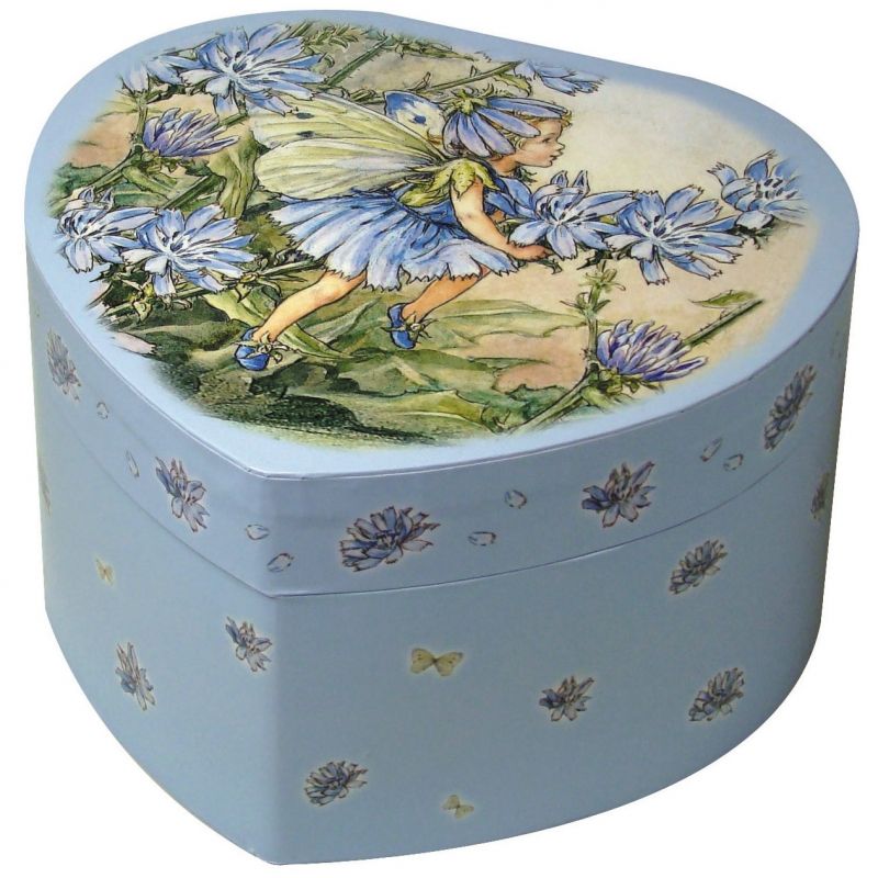 Boîte à bijoux musicale Coeur Oeillets Fairies Trousselier