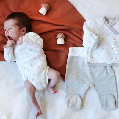 Kit de naissance Gris chiné 3 pièces (3 mois)