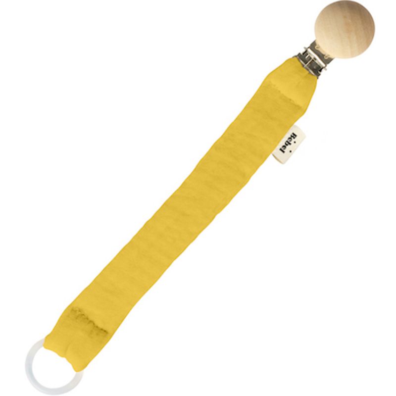 Attache sucette jaune moutarde BEBEL