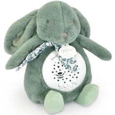 Veilleuse musicale projections d'étoiles vert sauge (24 cm) - Doudou et Compagnie