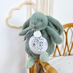 Veilleuse musicale projections d'étoiles vert sauge (24 cm)