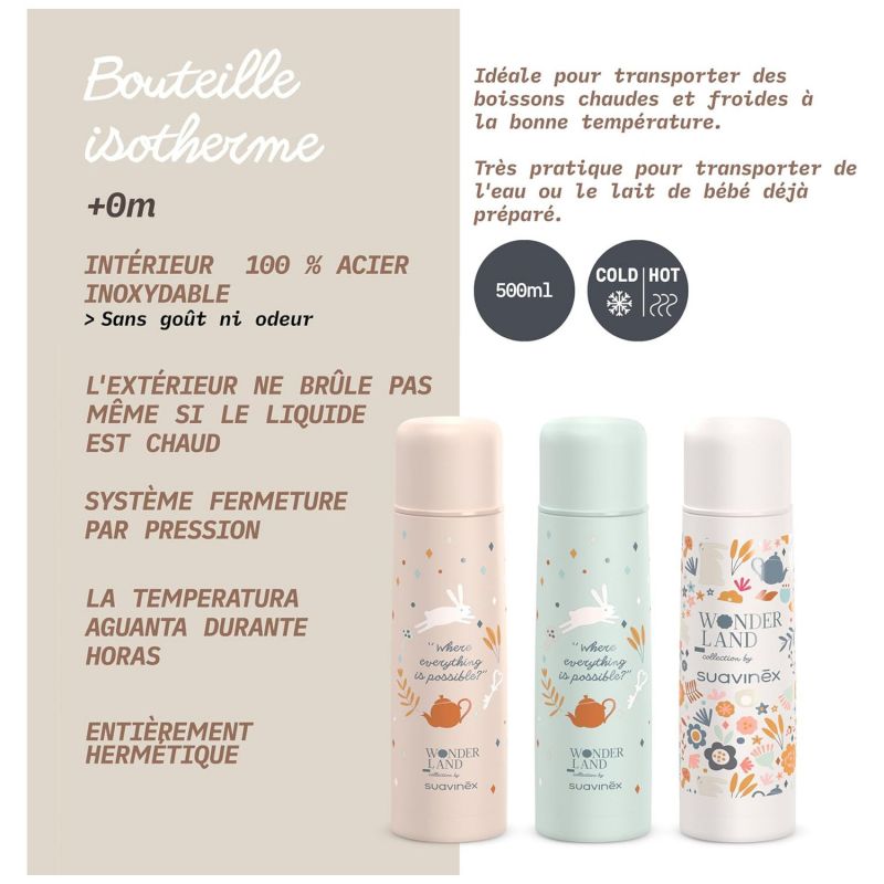 Bouteille isotherme Wonderland Rose (500Ml) Suavinex Ambiance 4