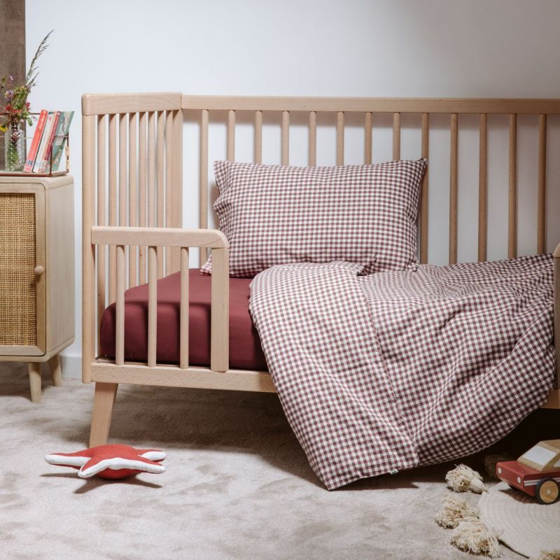 Drap housse pur coton bio Sienne (60 x 120 cm) Kadolis Ambiance 2